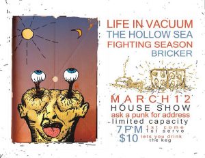 Event poster for March 12 house show