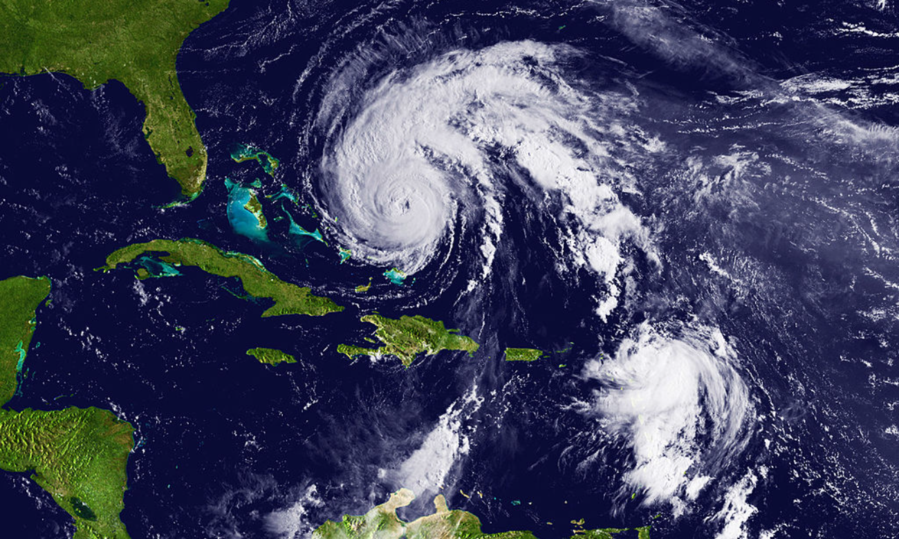 Satellite image of tropical storm Fiona