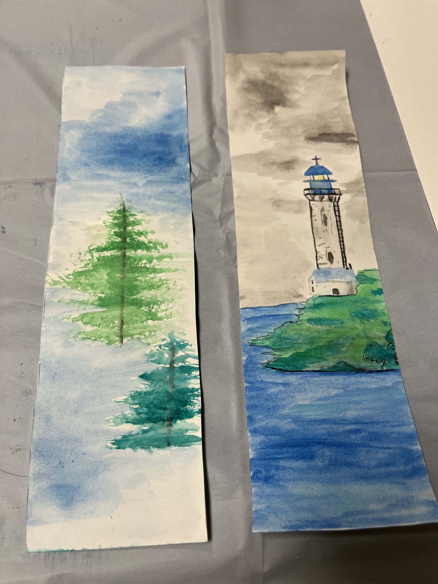 Painted bookmark