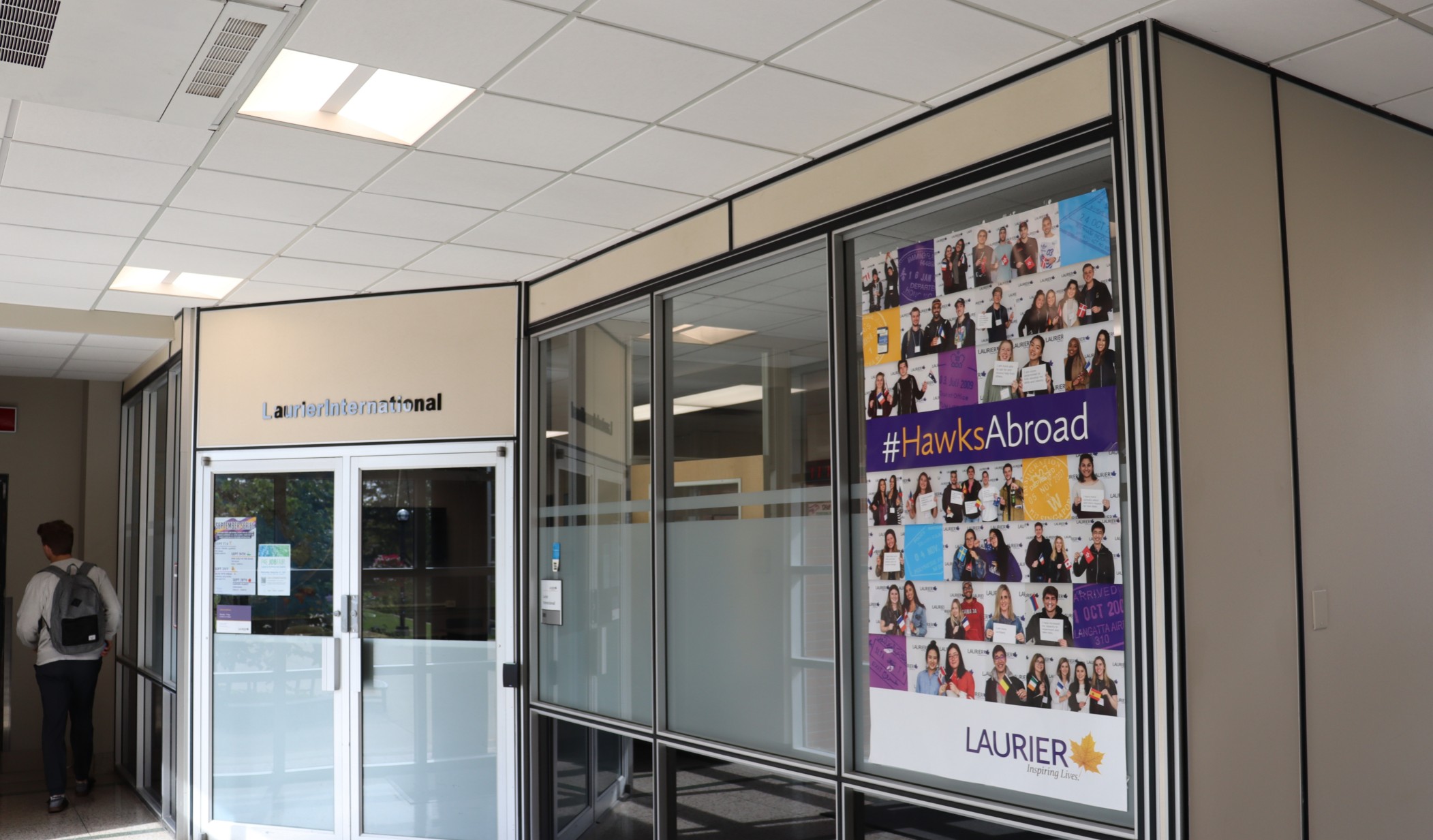 Picture showing the Laurier International office.