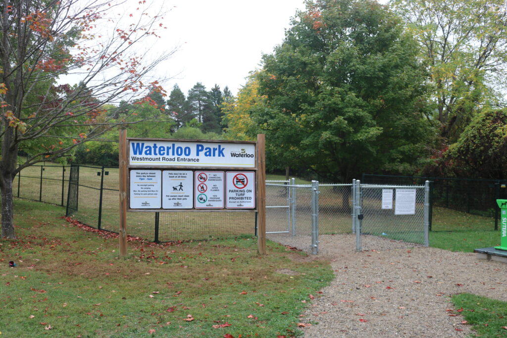 New temporary dog park built in Waterloo parkย